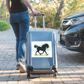Sticker Anatomie équine du cheval noir en mouvement (Valise Insitu)