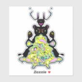 Sticker Anatomie secrète d'un hamster spatial v1 (Feuille)