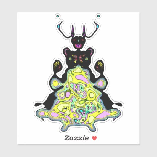 Sticker Anatomie secrète d'un hamster spatial v1 (Feuille)