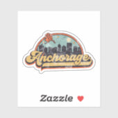 Sticker Anchorage, Alaska (Feuille)