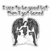 Sticker Ancien être bon mauvais Angel Art original (Devant)