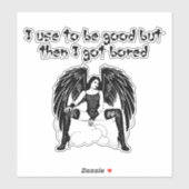 Sticker Ancien être bon mauvais Angel Art original (Feuille)