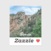 Sticker Ancien pont historique à Ronda, Espagne (Feuille)