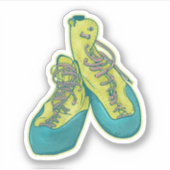 Sticker Ancienne escalade chaussures rock escalade (Devant)
