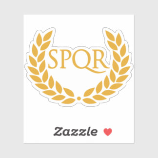 Sticker Ancient Rome SPQR Golden Laurel Wreath - Symbol