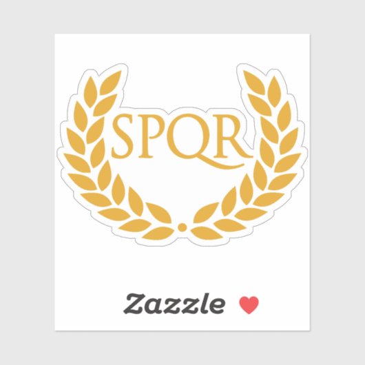 Sticker Ancient Rome SPQR Golden Laurel Wreath - Symbol (Feuille)