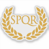 Sticker Ancient Rome SPQR Golden Laurel Wreath - Symbol (Devant)