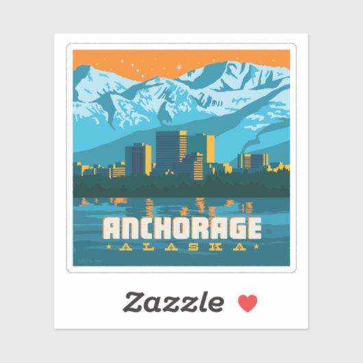 Sticker Ancrage, Alaska (Feuille)