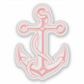 Sticker Ancrage de bateau rose (Devant)