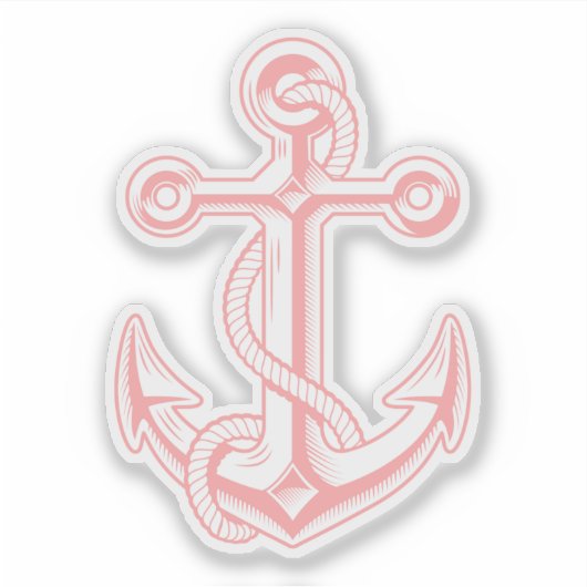 Sticker Ancrage de bateau rose (Devant)