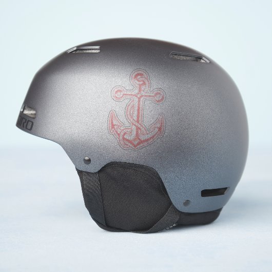 Sticker Ancrage de bateau rose (Côté casque)