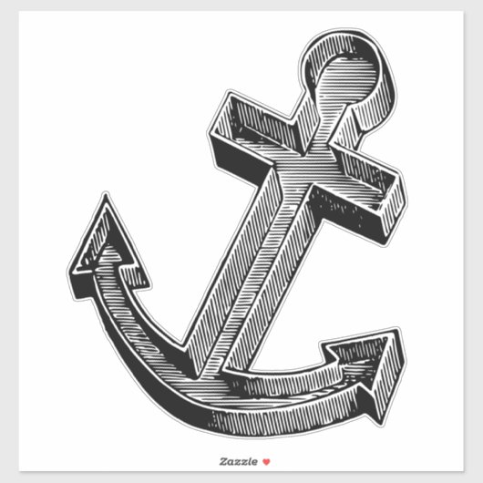 Sticker Ancrage de la marine (Feuille)