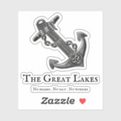 Sticker Ancrage métallique chrome pirate thème nautique (Feuille)