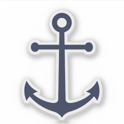 Sticker Ancre bleue marine (Devant)