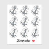 Sticker Ancre classique Fabulous Elegant Mariage Océan amu (Feuille)