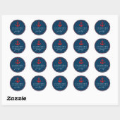 Sticker Ancre rouge et bleu (Feuille)