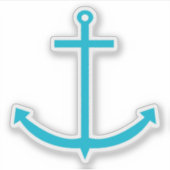 Sticker Ancre Turquoise nautique (Devant)