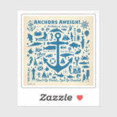 Sticker Ancres Aweigh ! (Feuille)