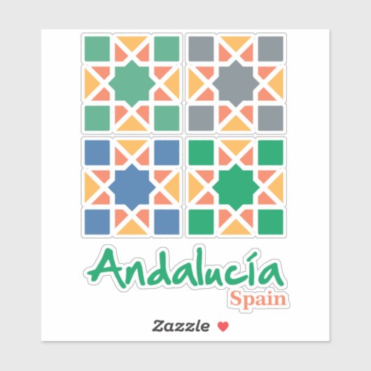 Sticker Andalusian Tiles 4 (Feuille)