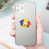 Sticker Andorre Anorran Lipstick Lover Drapeau (Téléphone)
