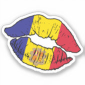 Sticker Andorre Anorran Lipstick Lover Drapeau (Recto)
