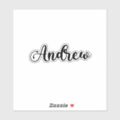 Sticker Andrew Name - Calligraphie manuscrite (Feuille)