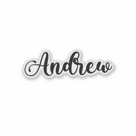 Sticker Andrew Name - Calligraphie manuscrite (Devant)