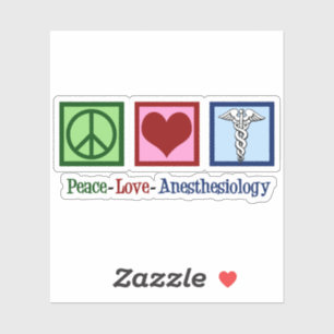 Sticker Anesthésiologie d'amour de paix