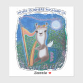 Sticker Ange de la Lune à la Harpe (Feuille)