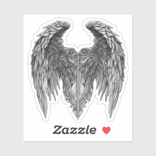 Sticker Ange gothique ailes imperméable (Feuille)