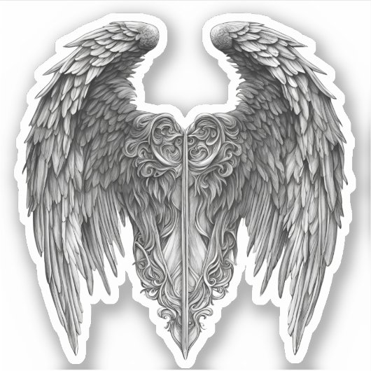 Sticker Ange gothique ailes imperméable (Devant)