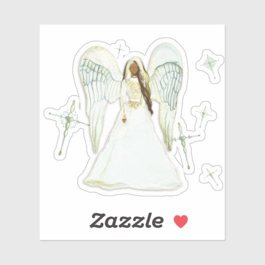 Sticker Ange noir (Feuille)
