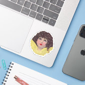 Sticker Ange victorien (Ordinateur portable avec iPhone)