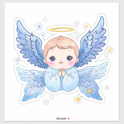 Sticker Angel Baby Boy (Feuille)
