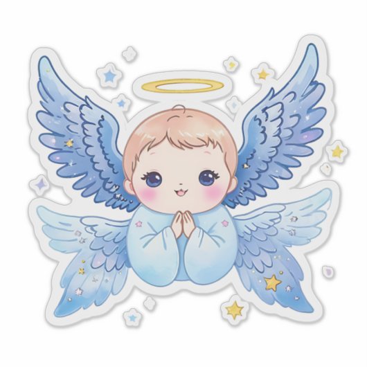 Sticker Angel Baby Boy (Devant)