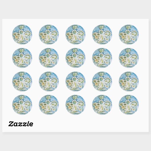 Sticker Angel Bleu Or (Feuille)