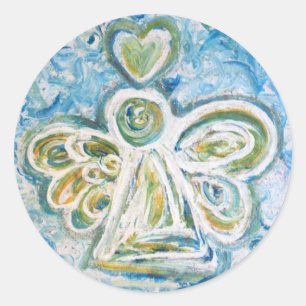 Sticker Angel Bleu Or