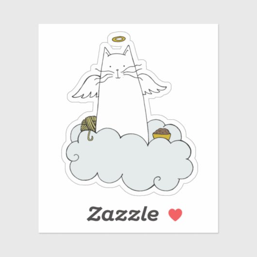 Sticker Angel Cat (Feuille)