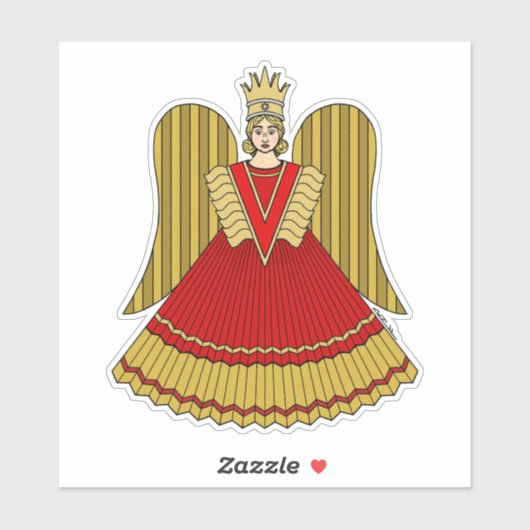Sticker Angel de Noël de Nuremberg (Feuille)