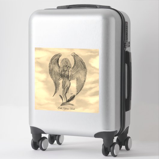 Sticker Angel en style tatouage (Sur valise)