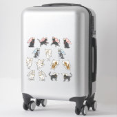 Sticker Angel Kitties avec ailes (Sur valise)