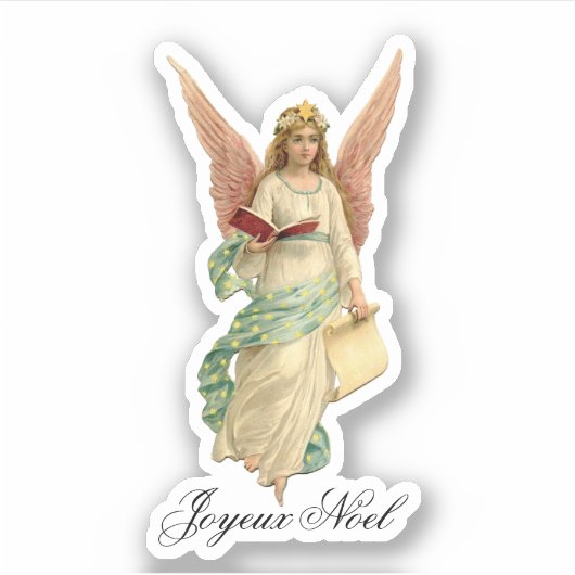 Sticker Angel Noel vintage (Devant)