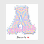 Sticker Angela Funky Noms (Feuille)