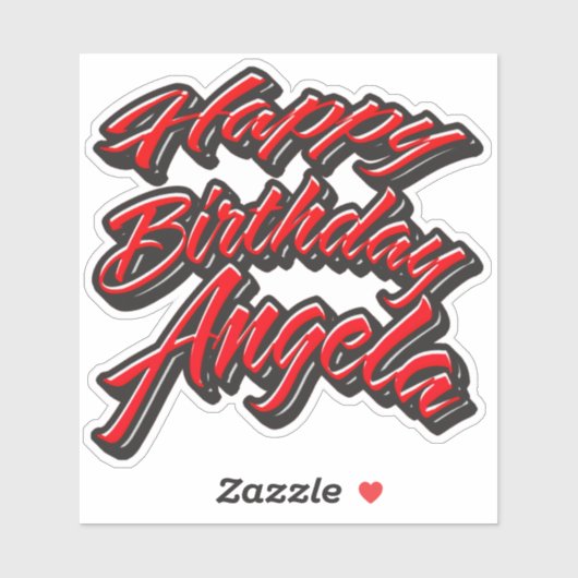 Sticker Angela Name (Feuille)