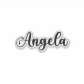 Sticker Angela Nom - Calligraphie manuscrite (Devant)