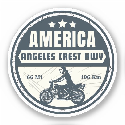 Sticker Angeles Crest Highway California State Route 2 (Devant)