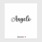 Sticker Angelo Nom - Calligraphie manuscrite (Feuille)