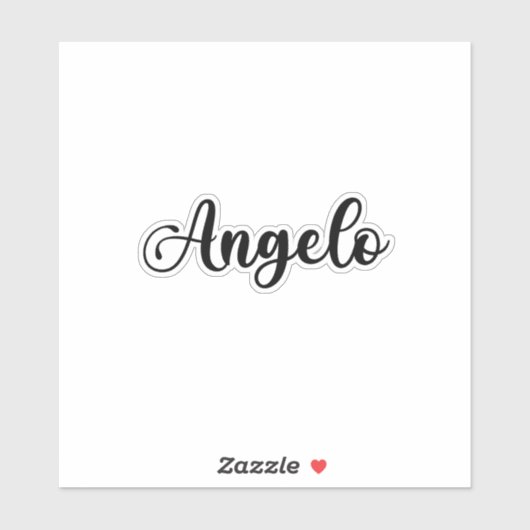 Sticker Angelo Nom - Calligraphie manuscrite (Feuille)