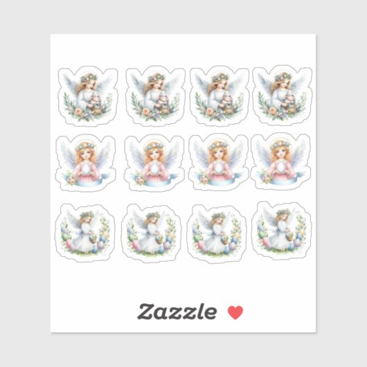 Sticker Anges de Pâques (Feuille)