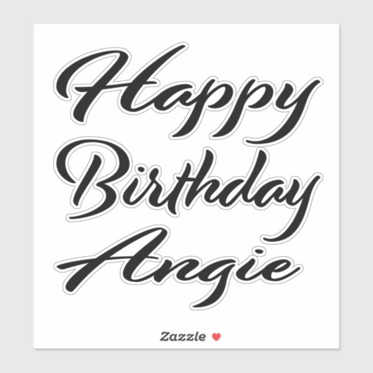 Sticker Angie Nom Prénom (Feuille)